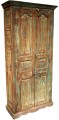 antyczna-szafa-indyjska-drewno-beż-brąz-zieleń-200x40x90