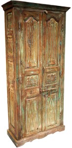 antyczna-szafa-indyjska-drewno-beż-brąz-zieleń-200x40x90
