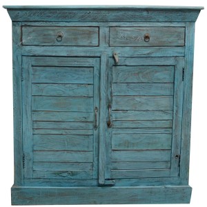 Komoda turkusowa indyjska drewno 105x40x110cm