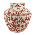 wielki-wazon-boho-etno-beżowy-rude-wzory-65cm